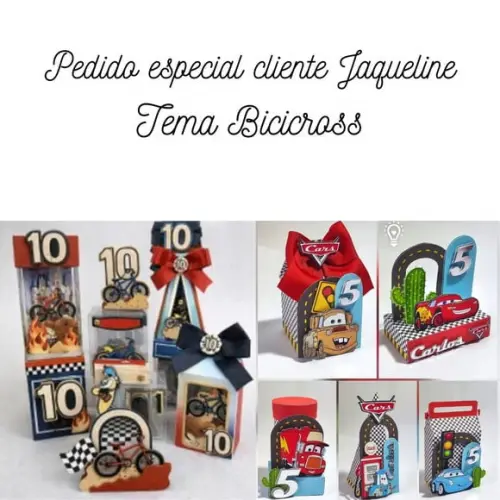 Kit Festa 35 Peças Bicicross + 5 Caixa Luxo Cenário