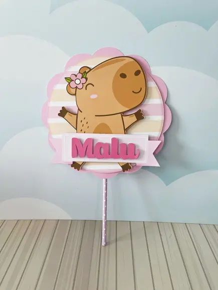 Kit Festa Só Um Bolinho Capivara Rosa
