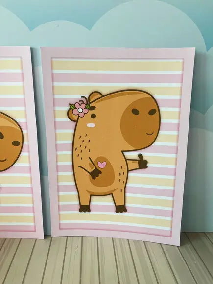 Kit Festa Só Um Bolinho Capivara Rosa