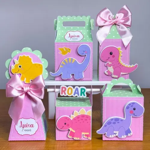 Lembrancinha Dino Baby Menina 20 Peças
