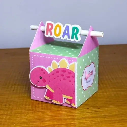Lembrancinha Dino Baby Menina 60 Peças