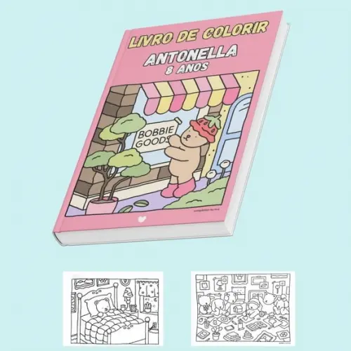 Livro de Colorir Bobbie Goods - Lembrancinha de Aniversario