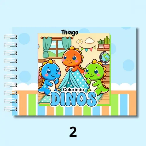 Livro de Colorir Dino Baby Dinossauro 50 Desenhos