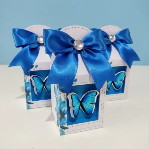 Personalizado Borboleta Azul 20 Peças