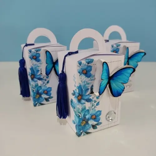 Personalizado Borboleta Azul 20 Peças