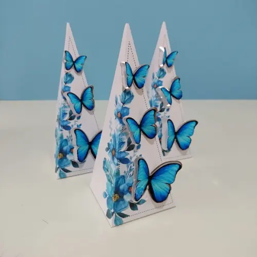 Personalizado Borboleta Azul 50 Peças