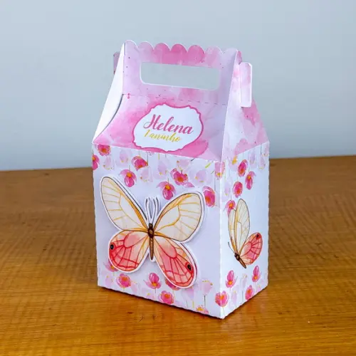 Personalizado Borboleta Rosa 40 Peças