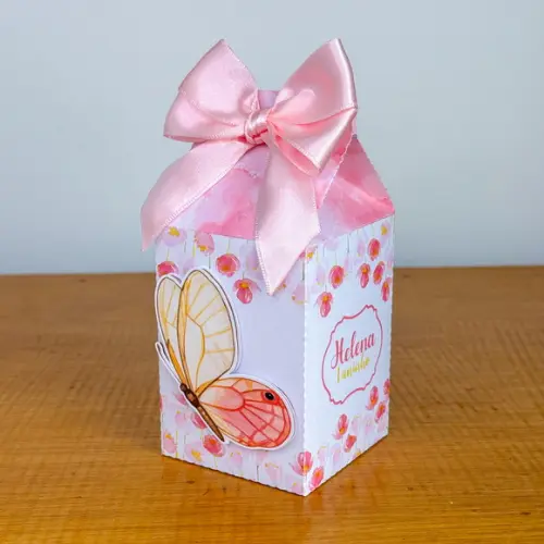 Personalizado Borboleta Rosa 50 Peças
