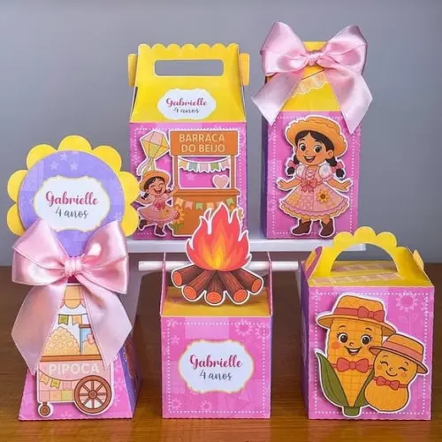 Personalizado Festa Junina Menina 60 Peças