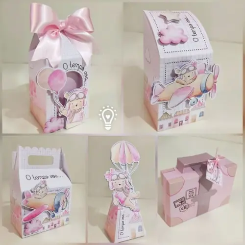 Personalizado o Tempo Voa Rosa 50 Peças