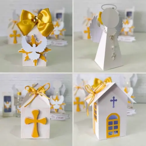 Personalizados Batizado Dourado 40 Peças