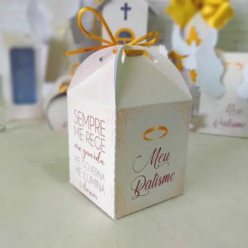 Personalizados Batizado Dourado 50 Peças