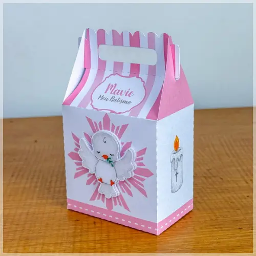 Personalizados Batizado Rosa 20 Peças