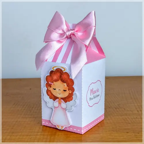 Personalizados Batizado Rosa 50 Peças