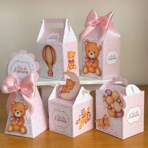 Personalizados Chá de Bebe Rosa 20 Peças