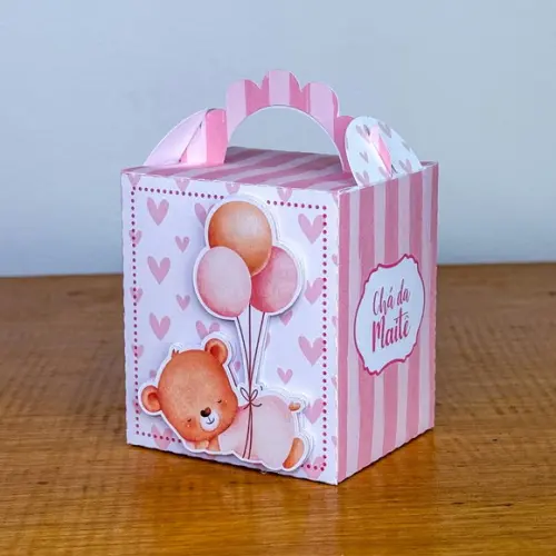 Personalizados Chá de Bebe Ursinha Rosa 40 Peças