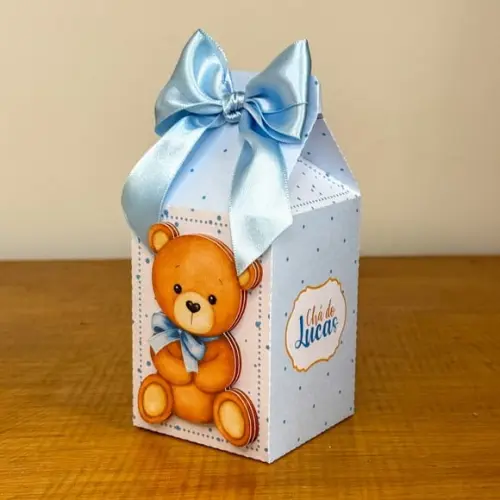 Personalizados Chá de Bebe Ursinho Azul 60 Peças