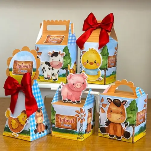 Personalizados Fazendinha Vermelha 60 Peças