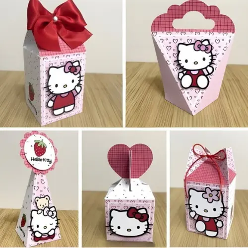 Personalizados Hello Kitty Vermelha -40 Peças