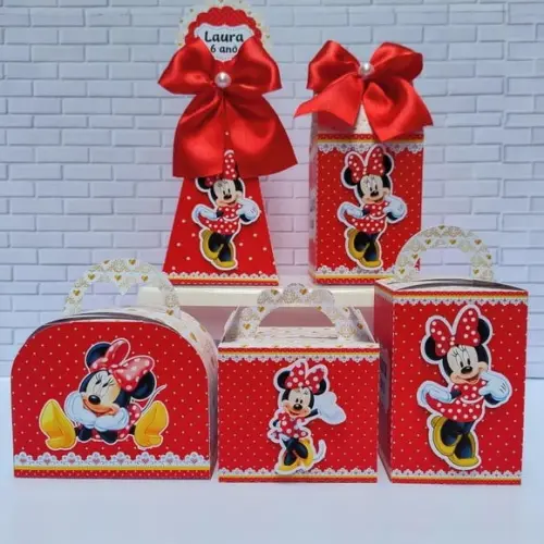 Personalizados Minnie Vermelha 20 Peças
