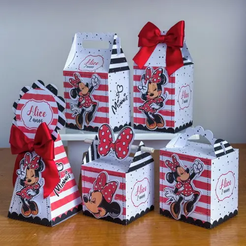 Personalizados Minnie Vermelha 15 Peça
