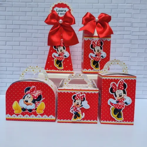 Personalizados Minnie Vermelha 40 Peças