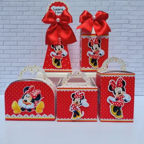 Personalizados Minnie Vermelha 30 Peças