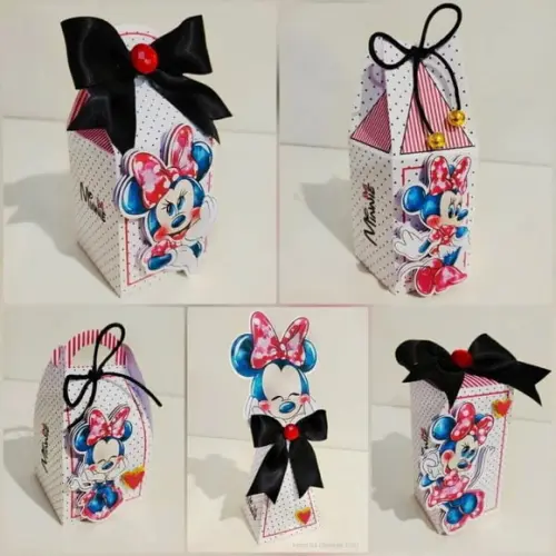 Personalizados Minnie Vermelha Aquarela 60 Peças