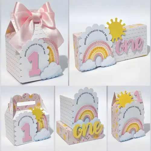 Personalizados Primeira Volta ao Sol Menina 15 Peça