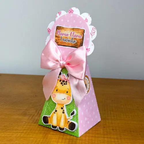 Personalizados Safari Baby Rosa Menina 40 Peças