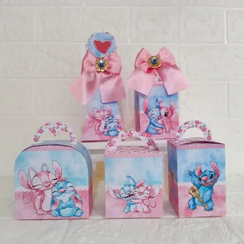Personalizados Stitch e Angel 30 Caixas