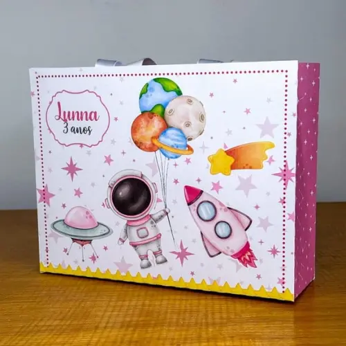 Sacola Personalizada Astronauta Menina