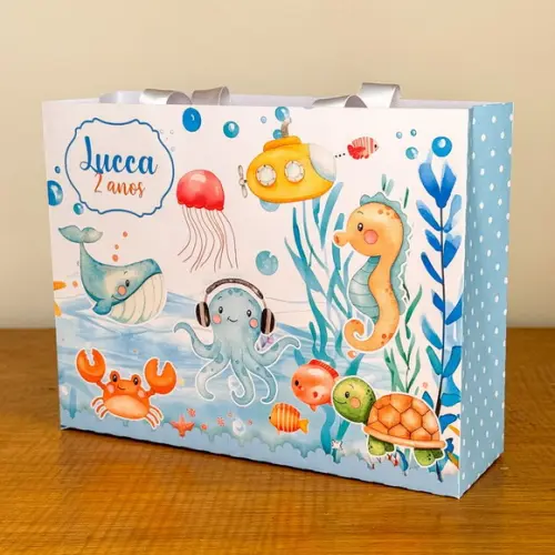 Sacola Personalizada Fundo do Mar