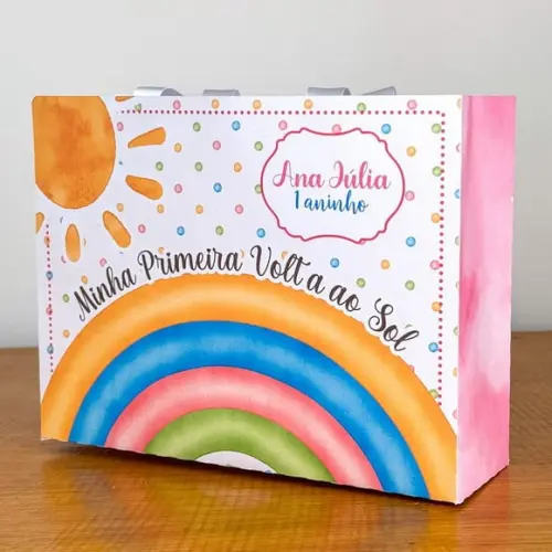 Sacola Personalizada Primeira Volta ao Sol Menina
