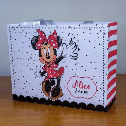 Sacola Personalizada Minnie Vermelha