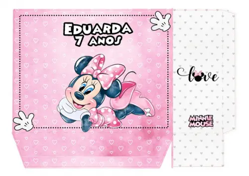 Sacola Personalizada Minnie Rosa