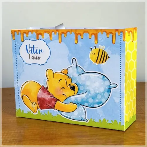 Sacola Personalizada Ursinho Pooh
