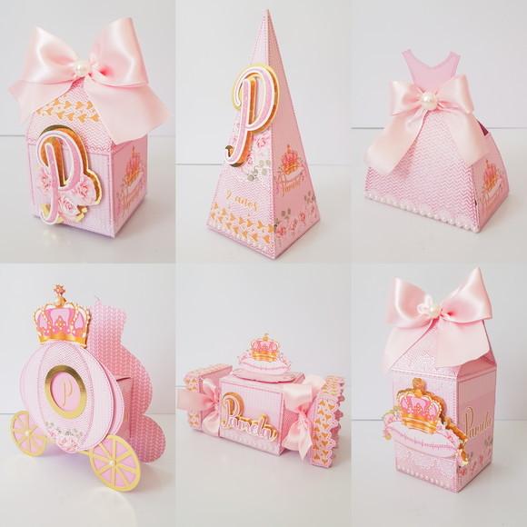 Arquivo Corte Princesa Rosa com Dourado Studio, pdf Cod.:332