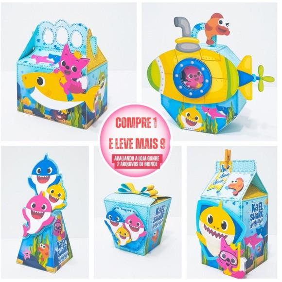 Arquivo de Corte Baby Shark Studio, pdf e Png Cod:318