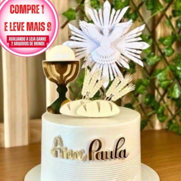 Arquivo de Corte Topo de Bolo Primeira Eucaristia #2905
