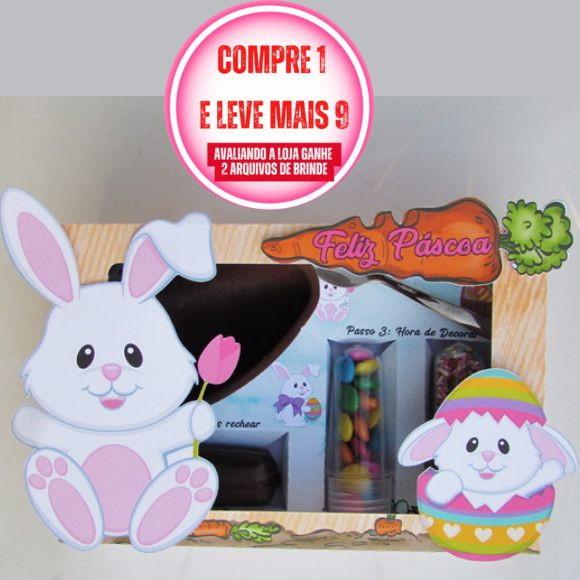 Arquivo de corte Caixa Mini Confeiteiro Coelho ST, PDF #599