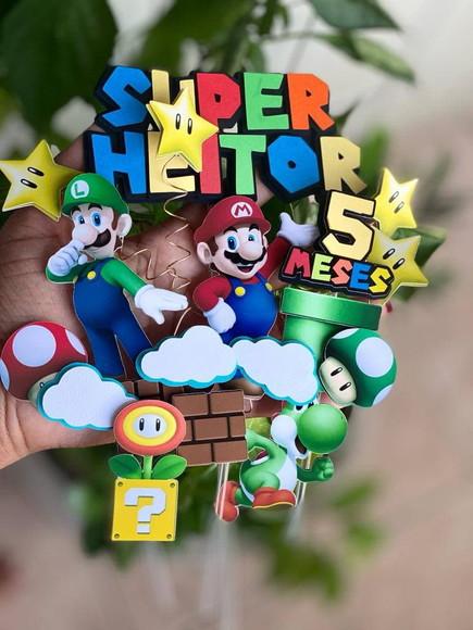Arquivo de Corte Topo de Bolo Super Mario Studio #2175