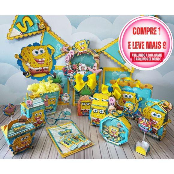 Arquivo de Corte Bob Esponja Studio, pdf e Png Cod.:2926