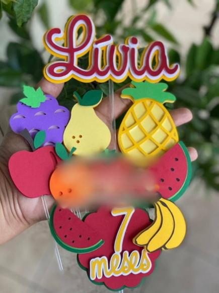 Arquivo de corte Topo de bolo Frutinhas STUDIO COD:2194