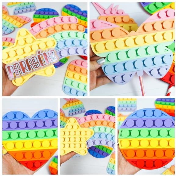 Arquivo de Corte Topo de Bolo Pop It / Fidget Toys Cod.:2191
