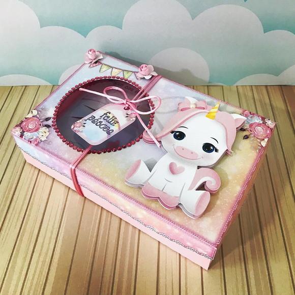 Arquivo de corte Caixa Mini Confeiteiro Unicórnio COD.: 222