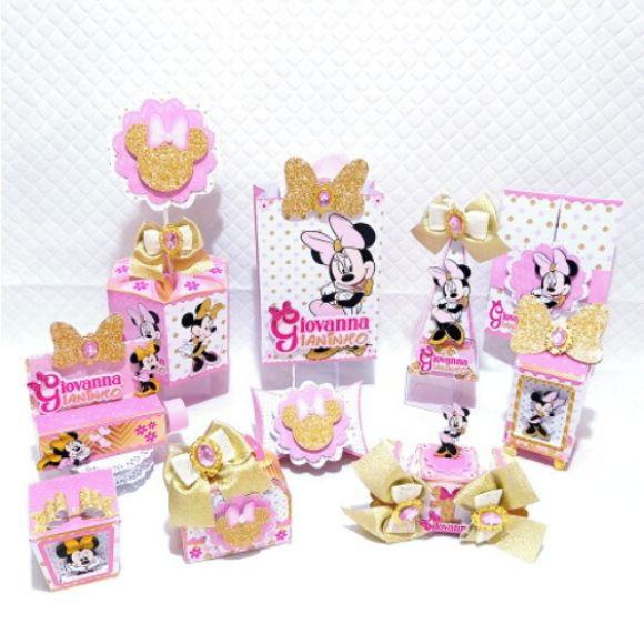 Arquivo de corte Minnie Rosa com Dourado STUDIO, PDF #913