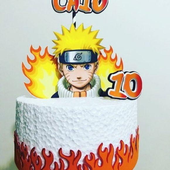 Arquivo de Corte Topo de Bolo Naruto Studio e pdf Cod.:1209