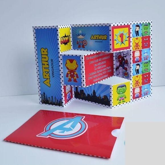 Arquivo de corte Convite Super Heróis / Vingadores COD:.991