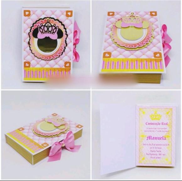 Arquivo de corte Convite Minnie Realeza - COD.:527